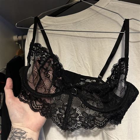 Killstar Black Lace Bra Lingerie Bralet Size Depop