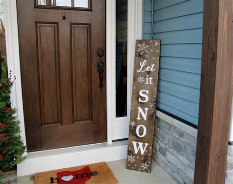 Reversible Let It Snow Porch Leaner Porch Leaner Front Porch Leaner