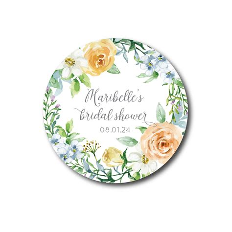 Bridal Shower Stickers Bridal Shower Favor Stickers Wedding Etsy Uk