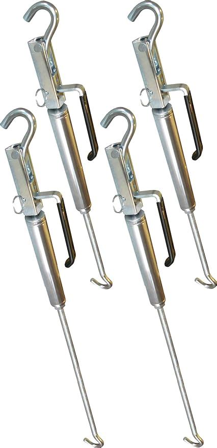 Set Of 4 Happijac 182898 Happijac Stainless Spring Loaded Turnbuckle And Hook Rv Trailer And Camper