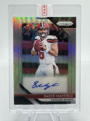 2018 Prizm Baker Mayfield Rookie Autographs Silver Panini Redemption Ebay