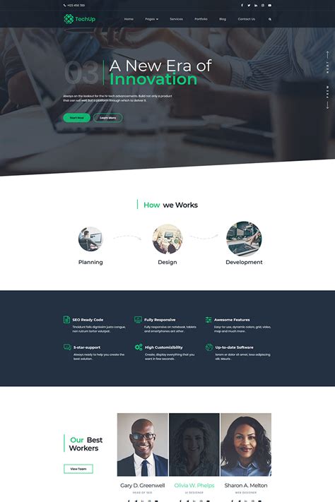 Techup IoT And AI Tech Startup WordPress Theme For 82