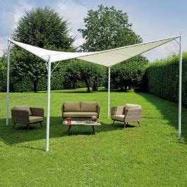 Gazebo Tenda 4x4 Mt Struttura In Ferro 60 Mm Epoxy Bianco E Telo Bianco