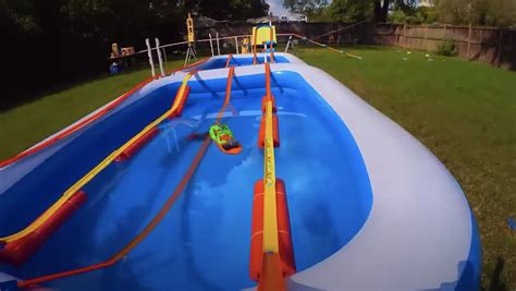 Custom Hot Wheels Track Creates an Epic Backyard Course - Nerdist