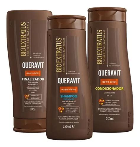 Kit Bio Extratus Queravit Shampoo Condicionador Finalizador Mercadolivre