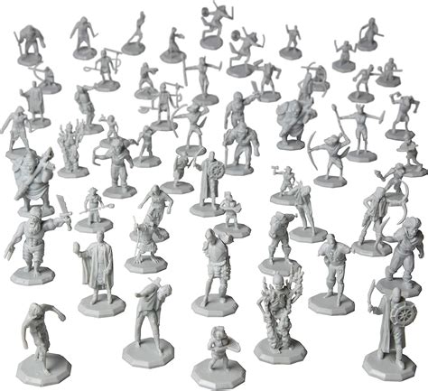 Dnd Miniatures 56 Mini Figures 28 Unique Characters 1 Hex Sized