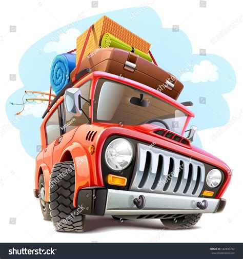 Vector Travel Car Stock Vector 142830772 - Shutterstock