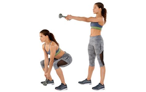 Circuit One Dumbbell Swing This Printable Circuit Workout Will Tone