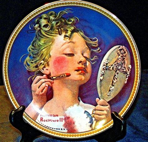 Making Believe At The Mirror Norman Rockwell Plate Knowles AA20 CP2218