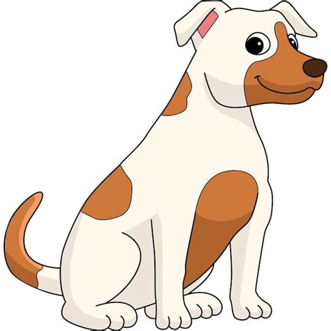 Jack Russell Terrier chien dessin animé couleur Clipart Vecteur