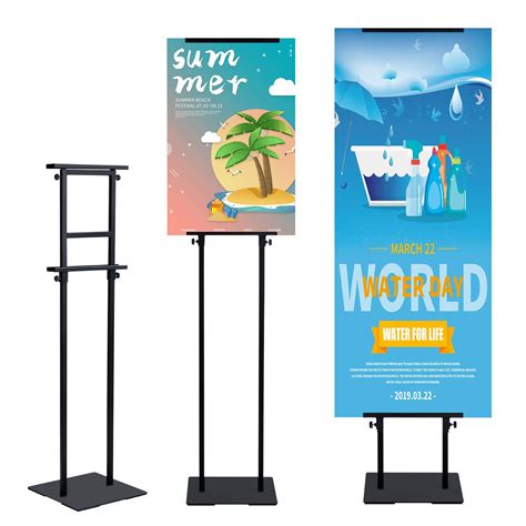 Buy T Sign Heavy Duty Stand With Non Slip Mat Base Adjustable Pedestal