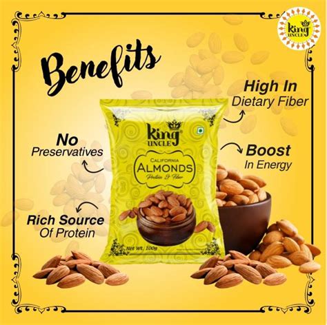 King Uncle California Almonds Badam Premium Value Pack G X Packs