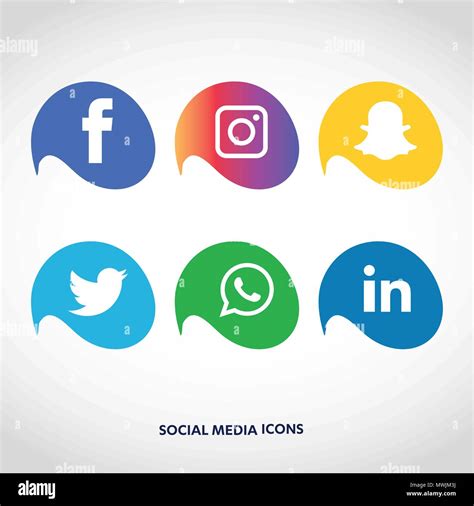 Social Media Icons Set Logo Vector Illustrator Facebook Instagram