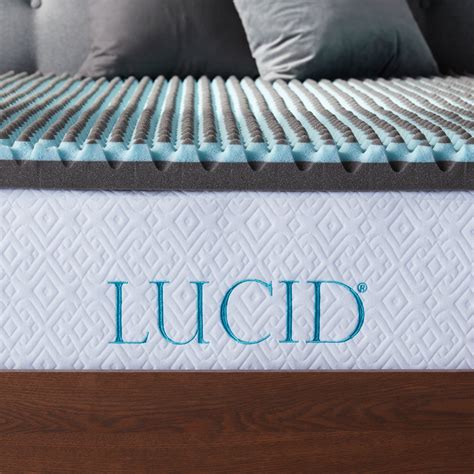 Lucid 25 Inch Duo Foam Charcoal Fusion Dual Density Bamboo Charcoal