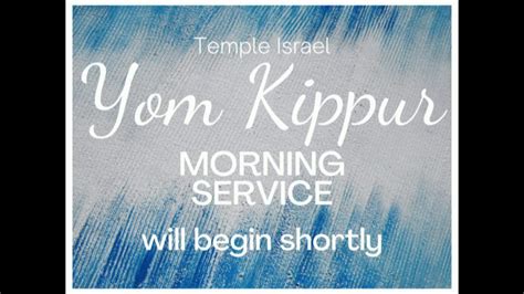 Yom Kippur Morning Services 2020 5781 Youtube