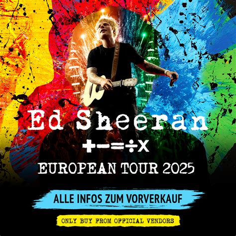 Im Sommer 2025 Kommt Ed Sheeran Mit Seiner „ ÷x“ Tour Nach Deutschland