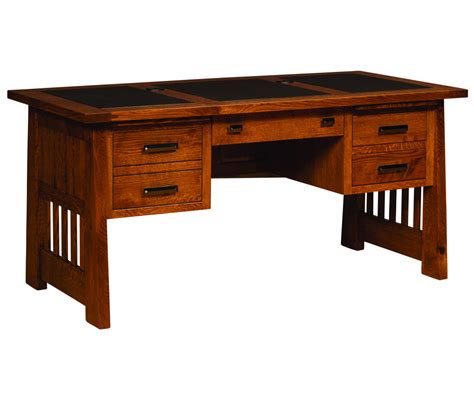 Freemont Mission Open File Desk Michigan Amish Furniture