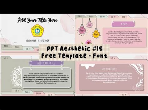 Aesthetic Ppt Animated Slide Mudah Simple Free Template Font