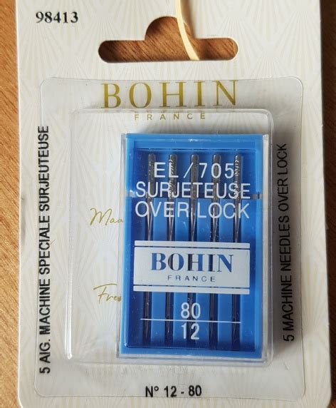 Lot De 5 Aiguilles Pour Surjeteuse Taille 80 12 Marque Bohin