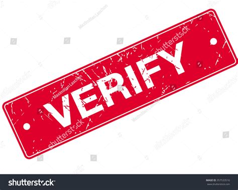 Verify Stamp Sign Stock Vector 357533516 Shutterstock