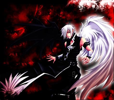 Anime Angel And Demon Half Angel Half Demon By Kiskie Anime