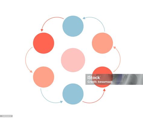 Template Infographics Circle Spoke Diagram For Diagram Data Elements Stock Illustration