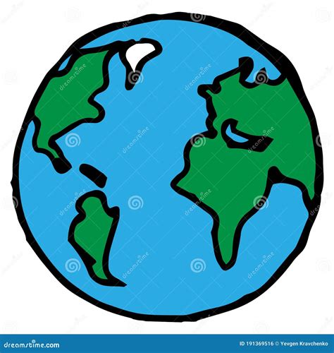 Globe Icon Vector Illustration Of A Globe Hand Drawn Globe Planet