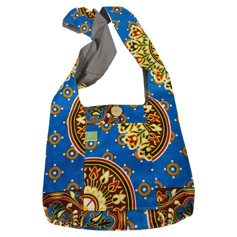 Authentic African Fabric Crossbody Sling Bag By Timbali Crafts The