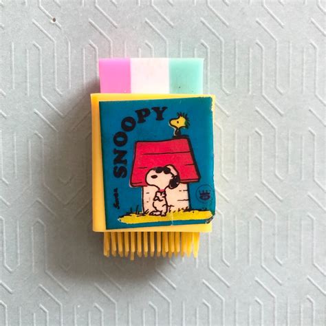 80s Vintage Eraser Rubber Prince Snoopy Peanuts Double Sided Etsy