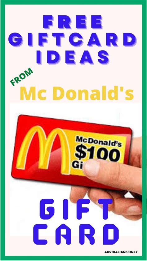 $100 Free Gift Card from Mc Donald. Gift Card Presentation to you ...