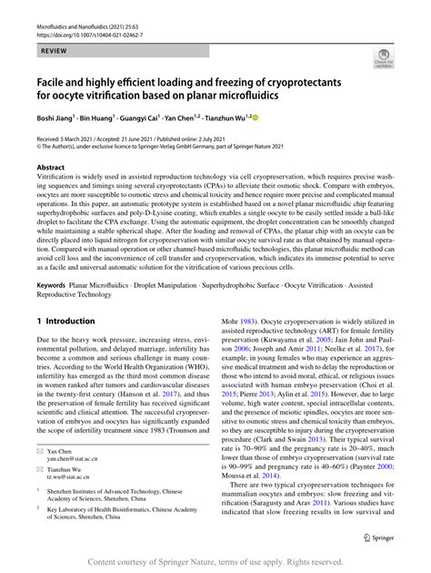 Facile And Highly Efficient Loading And Freezing Of Cryoprotectants For