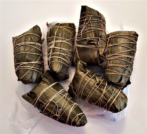 Joong: Chinese sticky "rice dumplings" wrapped in bamboo leaves - stuarte