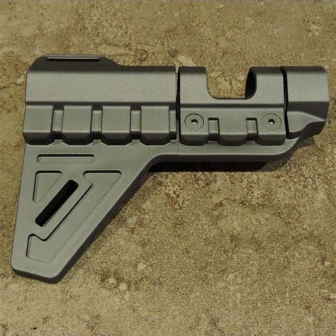 Guntec Micro Breach Pistol Brace Gun Metal Grey Cerakote Stabilizer