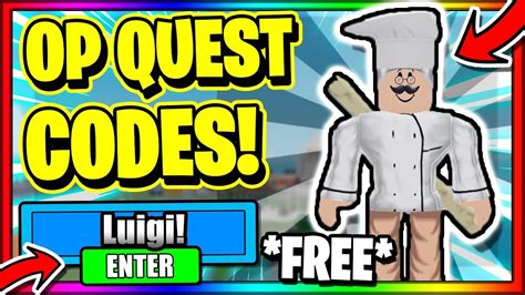 ALL NEW SECRET OP WORKING CODES QUEST UPDATE Roblox Restaurant