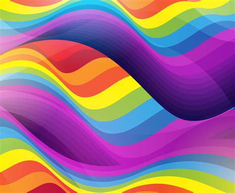 Colorful Rainbow Wave Background Vector Art Graphics Freevector