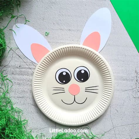 Paper Plate Bunny Craft Little Ladoo