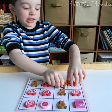 Valentines Day Grid Math Game With Mini Erasers Stir The Wonder