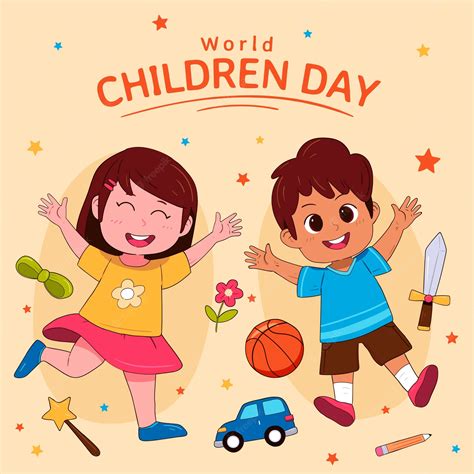 Premium Vector Hand Drawn World Childrens Day Illustration