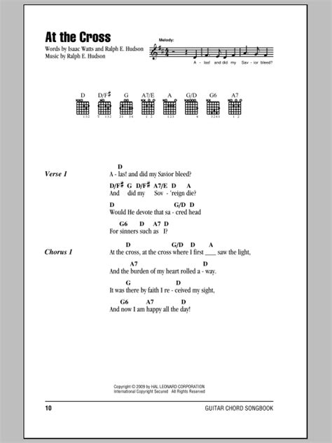 At The Cross Chords - Sheet and Chords Collection