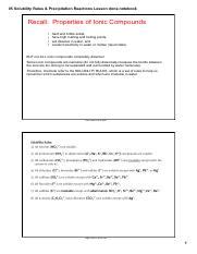 Understanding Solubility Rules Precipitation Reactions Course Hero