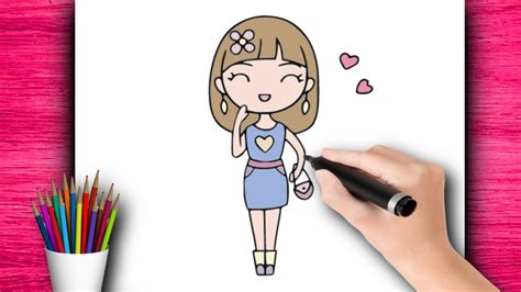 COMMENT DESSINER UNE POUPÉE FASHION INSTAGRAM TUMBLR DOLL YouTube