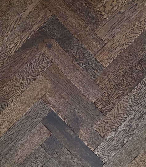 Dark Chocolate Oak Engineered Parquet Wood Flooring 15mm X 90mm Brushed And Uv Oiled Brilliant