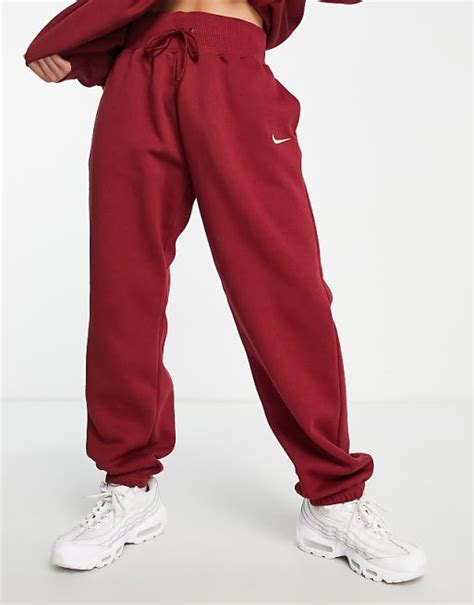 Nike Oversize Jogginghose In Team Rot Mit Kleinem Logo Asos