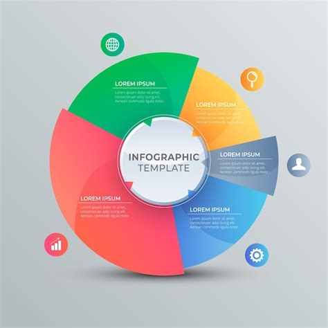 Infografía de diagrama circular degradado Vector Gratis