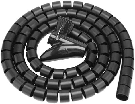 Haofy Flexible Espiral Alambre Envoltura Tubo Cable Organizador