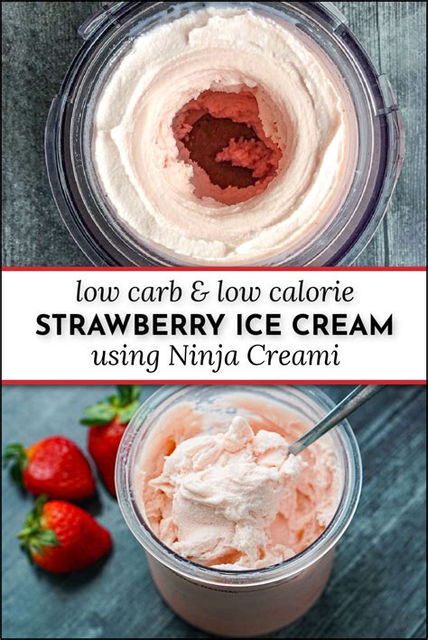 Ninja Creami Strawberry Ice Cream Low Carb High Protein Low Fat