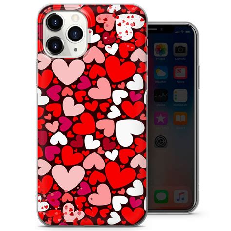 Heart Phone Case Couple Lovers Art Dots Cover Love Vintage For Etsy Uk