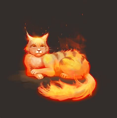 Fire Cat By Okha On DeviantArt