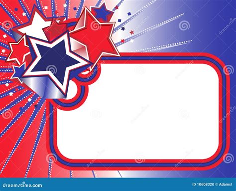 Red White And Blue Stars Banner Stock Photo Image 10608320