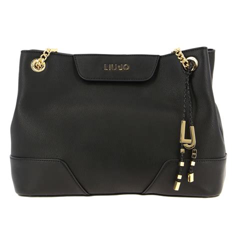 Liu Jo Outlet Sac bandoulière en cuir synthétique avec logo Noir